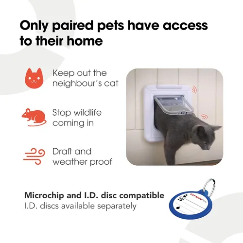 Vista 12 de Cat Mate Puerta para gatos Elite Microchip con control de temporizador