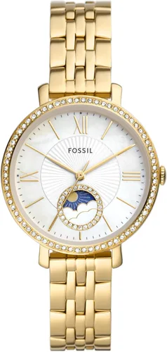 Vista 13 de Fossil Women's Jacqueline Leather Watch Cuero azul/oro rosa