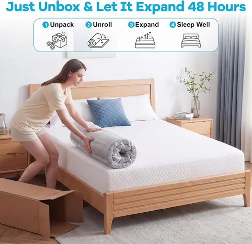 Vista 6 de WEUP Extra Firm Twin Mattress Topper, Bamboo Charcoal Infusion, Skin-Friendly, CertiPUR-US Certified - 2-Layer Support Topper (3-4" Thick)