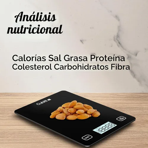 Vista 8 de Cubitt Báscula de cocina inteligente, báscula de alimentos Bluetooth con aplicación, color negro