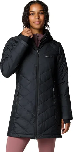 Vista 18 de Columbia Chaqueta larga con capucha Heavenly para mujer Verde (Stone Green)