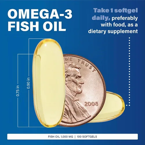 Vista 2 de MAJOR Aceite de pescado Omega-3 - Suplemento de aceite de pescado 1000 mg - 100 cápsulas blandas (paquete de 1)