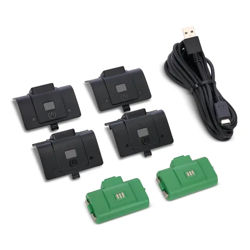 Vista 5 de PowerA Play & Charge Kit for Xbox Series XS and Xbox One - Green