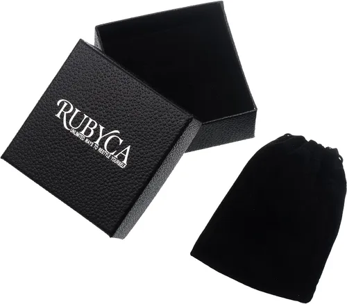 Vista 2 de RUBYCA Living Memory Locket collar 12 piedras natales de cristal flotante