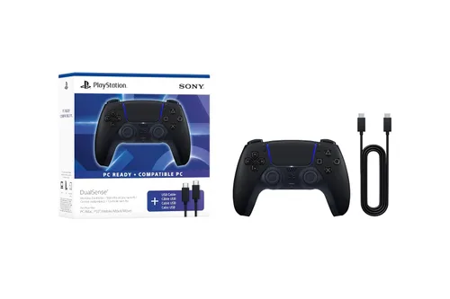 Vista 2 de PlayStation DualSense® Wireless Controller – Midnight Black + USB Cable for PC