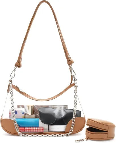 Vista 9 de Clear Bag for Stadium Events, Clear Purse for Women Concert Crossbody, PVC Shouler Bags with Coin Purse