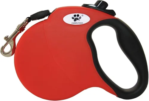 Vista 6 de Correa retráctil de 13 pies para perros grandes de hasta 26 libras, cinta de nailon sin enredos, color negro Dan S