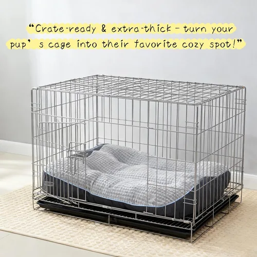 Vista 7 de Cama Ortopédica para Perros - Cama para Mascotas Tipo Sofá, Almohadilla Extra Gruesa y Cómoda para Jaula de Perros con Espacio para Moverse