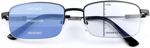 Vista 2 de MIRYEA Gafas de sol fotocromáticas progresivas de lectura multifocal, protección UV, transición, lectores de sol, anti luz azul