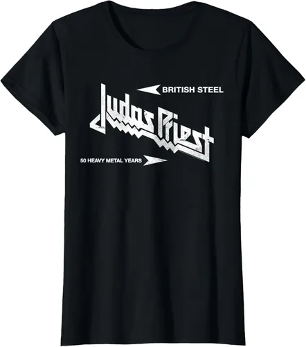 Vista 26 de Judas Priest Camiseta British Steel Negro