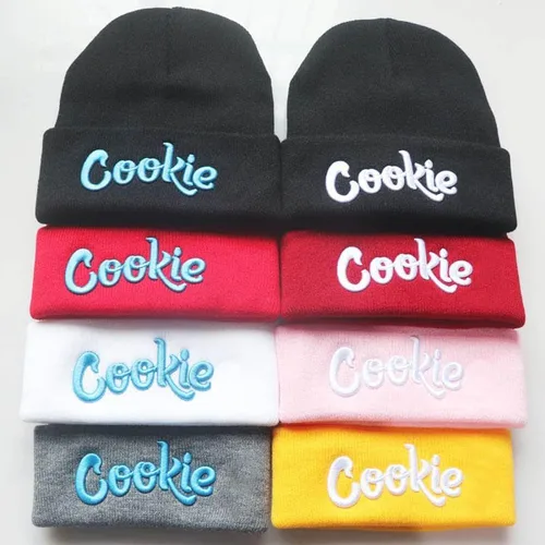 Vista 3 de Gorro de punto elástico para hombres y mujeres, gorro de invierno bordado