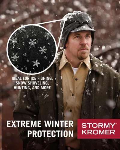 Vista 22 de Stormy Kromer Rancher Cap - Gorro de lana Thinsulate de invierno con orejeras de forro polar
