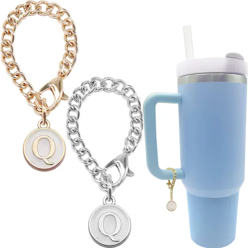Vista 7 de Tovly Stanley Cup - 2 piezas de accesorios de letras con nombre de identificación inicial con mango personalizado para vaso Stanley