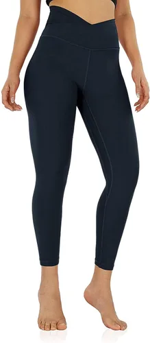 Vista 2 de ZJRXM Leggings de cintura cruzada en V para mujer control de abdomen suave para correr cintura alta no se transparentan atléticos pantalones de yoga
