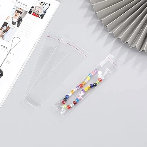 Vista 5 de 200 bolsas de celofán de plástico autoadhesivas de 1 x 6 pulgadas para galletas, dulces, joyas, manualidades, calcomanías de fiesta, regalo, 8