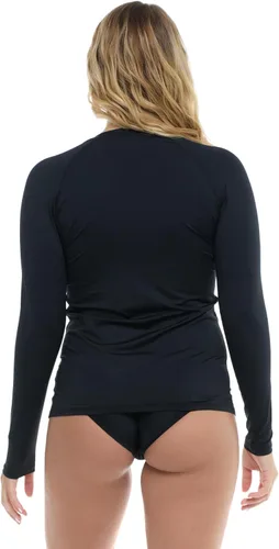 Vista 3 de Body Glove Womens Modern Quick Dry Orange Sleeveless Rash Guard Top Hipster Swimwear
