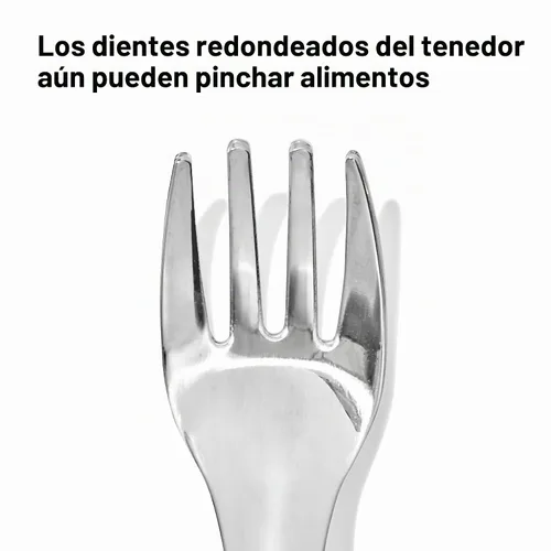 Vista 2 de OXO Tot Juego de tenedor y cuchara - Blossom