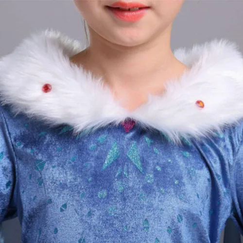 Vista 3 de MINACARE Elsa - Vestido para niñas - Disfraz de princesa Frozen para niños