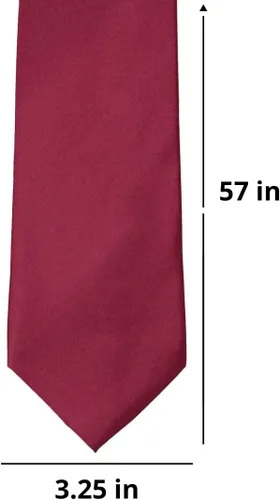Vista 237 de tiemart Corbata de color sólido para hombre Longitud estándar