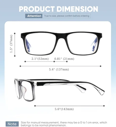 Vista 6 de Missfive Paquete de 2 lentes de lectura progresivos multienfoque ligeros para hombre, bloqueo de luz azul, bisagra de resorte multifocal, calidad