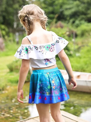 Vista 7 de COTRIO Trajes de baño para niñas, traje de baño de 2 piezas, Mirabel, Isabella, bikini Dolores, tankini Madrigal, traje de baño de aventura familiar