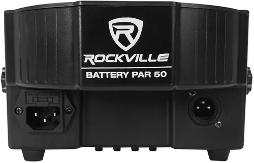 Vista 3 de Rockville Batería PAR 50 18W LED DMX Wash Up-Light, batería recargable, control remoto, mezcla de colores RGB, activada por sonido, para DJs