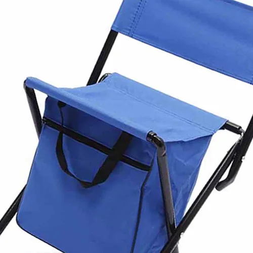 Vista 9 de Drfeify Foldable Chair, Portable Camping Seat with Storage Pocket Bag, Strong Bearing Capacity Oxford Cloth Fishing Chair for Outdoor Leisure (Blue)