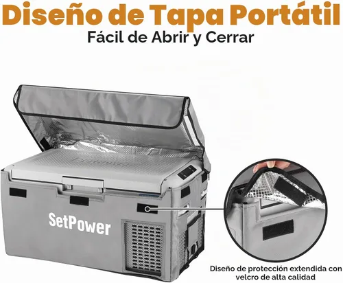 Vista 5 de Setpower Funda protectora aislante para refrigerador portátil Setpower RF20, adecuada solo para RF20