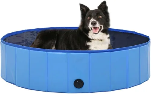 Vista 11 de SKM Piscina Plegable para Perros Rojo 31.5"x7.9" PVC