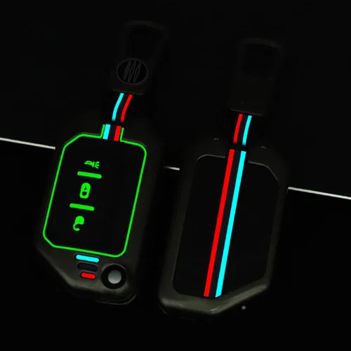 Vista 4 de Funda de aleación de zinc compatible con Wrangler JL JLU Gladiator JT Rubicon Remote Flip Key