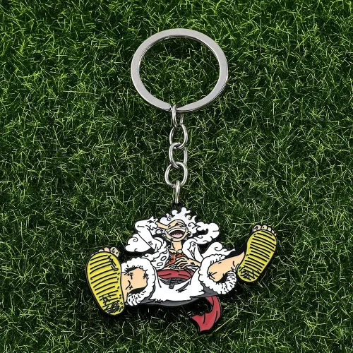 Vista 3 de feimeng jewelry Anime Onepiece - Llavero esmaltado con figura Lindo llavero creativo, mochila bolsa accesorios de coche, regalos para fanáticos