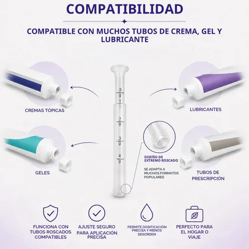 Vista 6 de Aplicadores de crema vaginal desechables, paquete de 120, punta suave