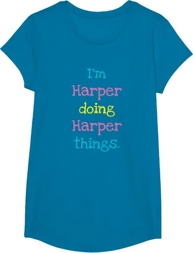 Vista 48 de Harper - Camiseta de regalo para niños con texto personalizado