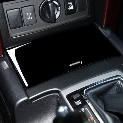 Vista 19 de Adhesivo decorativo ABS para salida de aire central de automóvil, compatible con Toyota Land Cruiser Prado 2010 2011 2012 2013 2014 2015 2016 2017