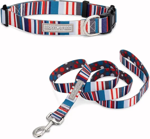 Vista 57 de Lucky Love Dog - Collar de perro ajustable con hebilla de fácil clic para los pequeños, duradero y cómodo para perros machos y hembras, collar