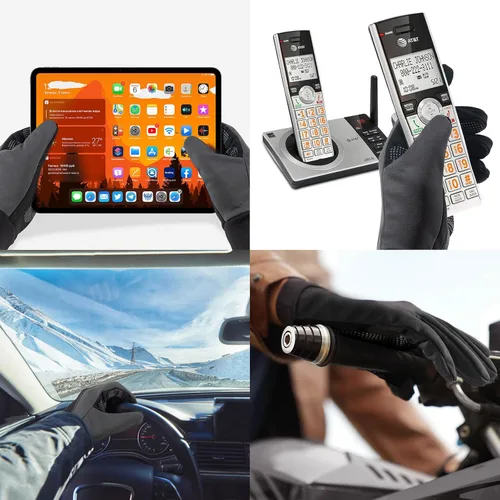 Vista 2 de Guantes de invierno para hombres y mujeres, guantes cálidos mejorados para pantalla táctil para clima frío, para correr, conducir, ciclismo