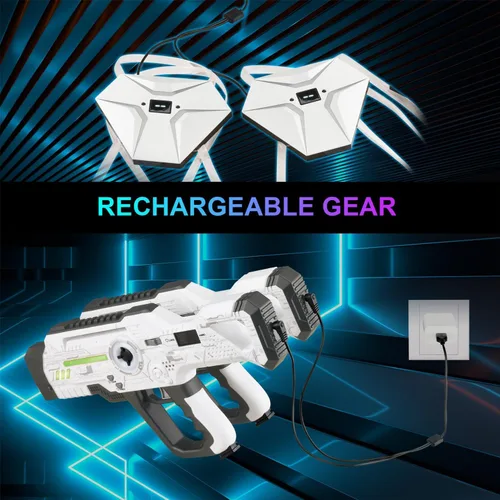 Vista 4 de Laser Tag Recargable, Set de Lazer Tag de 2 para Niños Juego Interior y Exterior, Ideas de Regalo para Niños Adolescentes y Adultos, Juguetes