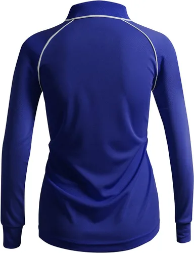 Vista 3 de CLOVERY Polo de manga larga con cremallera para mujer
