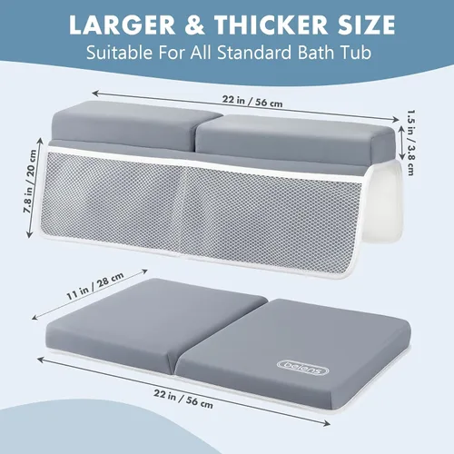 Vista 4 de beiens Juego de rodilleras de baño y coderas - Almohadillas de rodillas de baño gruesas y cómodas de 1.5' para bebé, almohadilla de rodillas suave