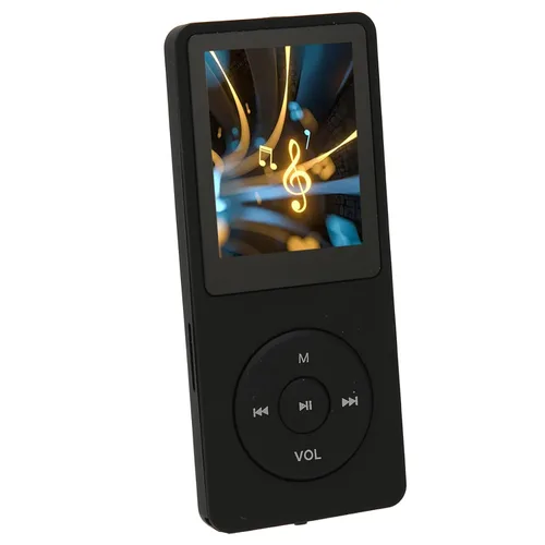 Vista 3 de Pssopp Reproductor de música MP3 MP4 portátil, material ABS ligero, almacenamiento expandible de 64 GB, ideal para deportes y viajes (negro)