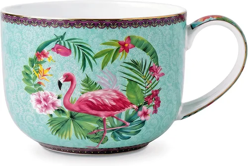 Vista 12 de Tazones de sopa de 25 onzas de porcelana con mangos, taza grande de sopa para café, cereal, avena, café con leche, sopa floral, taza de sopa