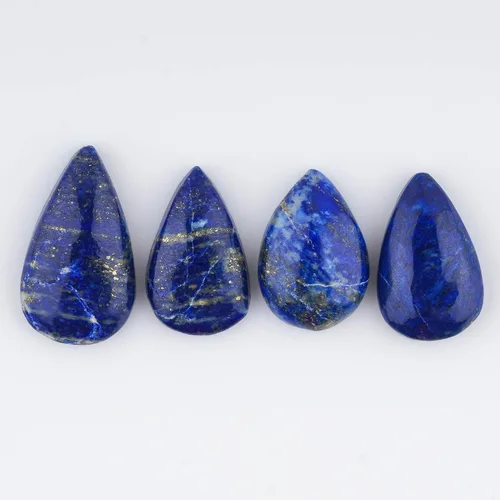 Vista 2 de CRYSTALIS Al por mayor 4 piezas de piedras preciosas sueltas naturales de lapislázuli en bruto, cabujones para fabricación de joyas, piedras pulidas