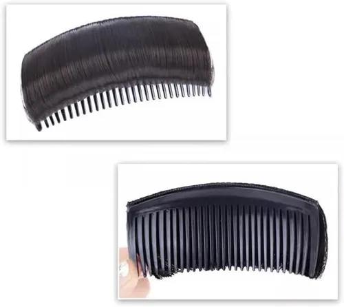 Vista 4 de Peluca esponjosa almohadilla para el cabello moño invisible con clip de pelo falso Bump It Up Volumen Base de cabello Insertar accesorios