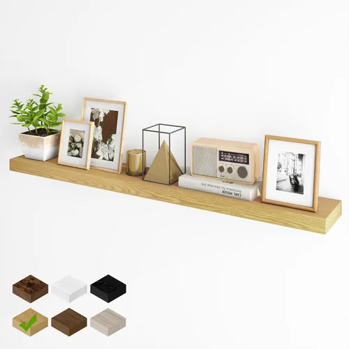 Vista 39 de Fun Memories Estantes flotantes para pared, estantes flotantes de 48 pulgadas de largo, juego de 1, estante colgante con soportes invisibles