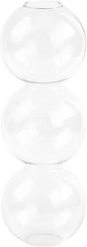 Vista 14 de Jarrón hidropónico de burbujas de vidrio transparente, jarrón de burbujas de estilo lindo de 7 pulgadas, jarrón floral único creativo para centros