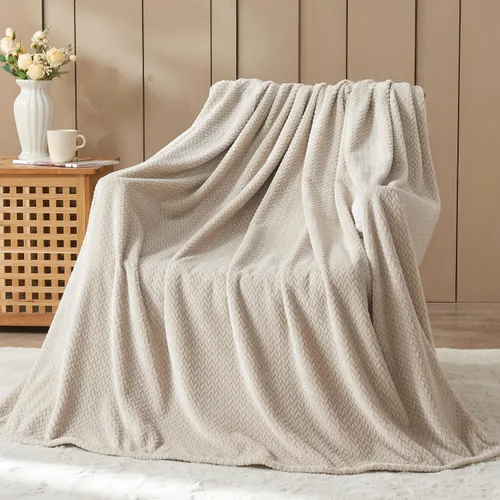 Vista 31 de NEWCOSPLAY Manta de Tiro Súper Suave Aqua Franela Sedosa Premium Fleece con Patrón de Hojas Ligera Manta de Cama para Uso en Todas las Estaciones