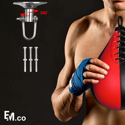 Vista 7 de Boxing Speed Bag - Saco de boxeo de velocidad con giro resistente, bolsas de boxeo de cuero duraderas ideales para entrenamiento de reflejos, pelota