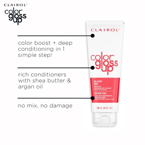 Vista 5 de Clairol Color Gloss Up - Tinte temporal para el cabello, color rojo ardiente, paquete de 1 unidad