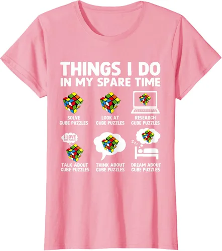 Vista 15 de Things I Do in My Spare Time Cube Puzzle Speed Cubing Camiseta