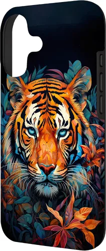 Vista 2 de Watercolor Tiger Face Design Wild Animal Big Cat Tiger Case for iPhone 17